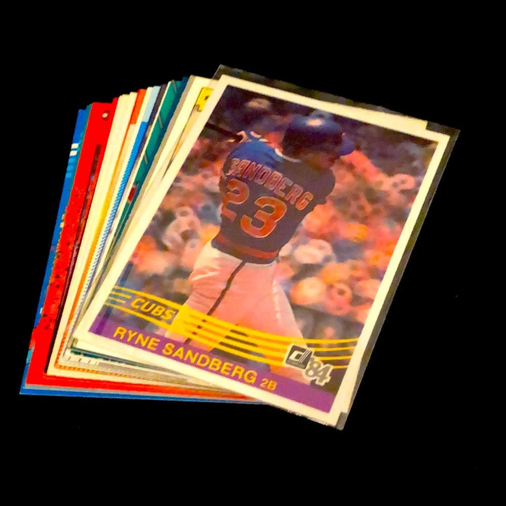 Ryne Sandberg Chicago Cubs Baseball Lot - 22 cards